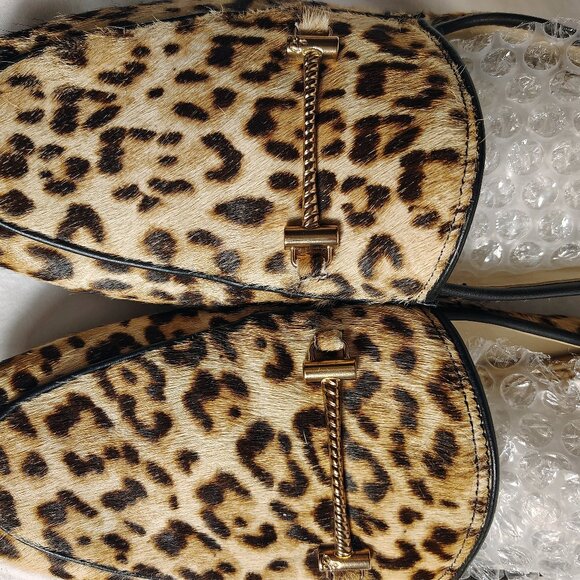 Sam Edelman Leopard Loafers w/ Gold Bar – Size 10 - Picture 8 of 8